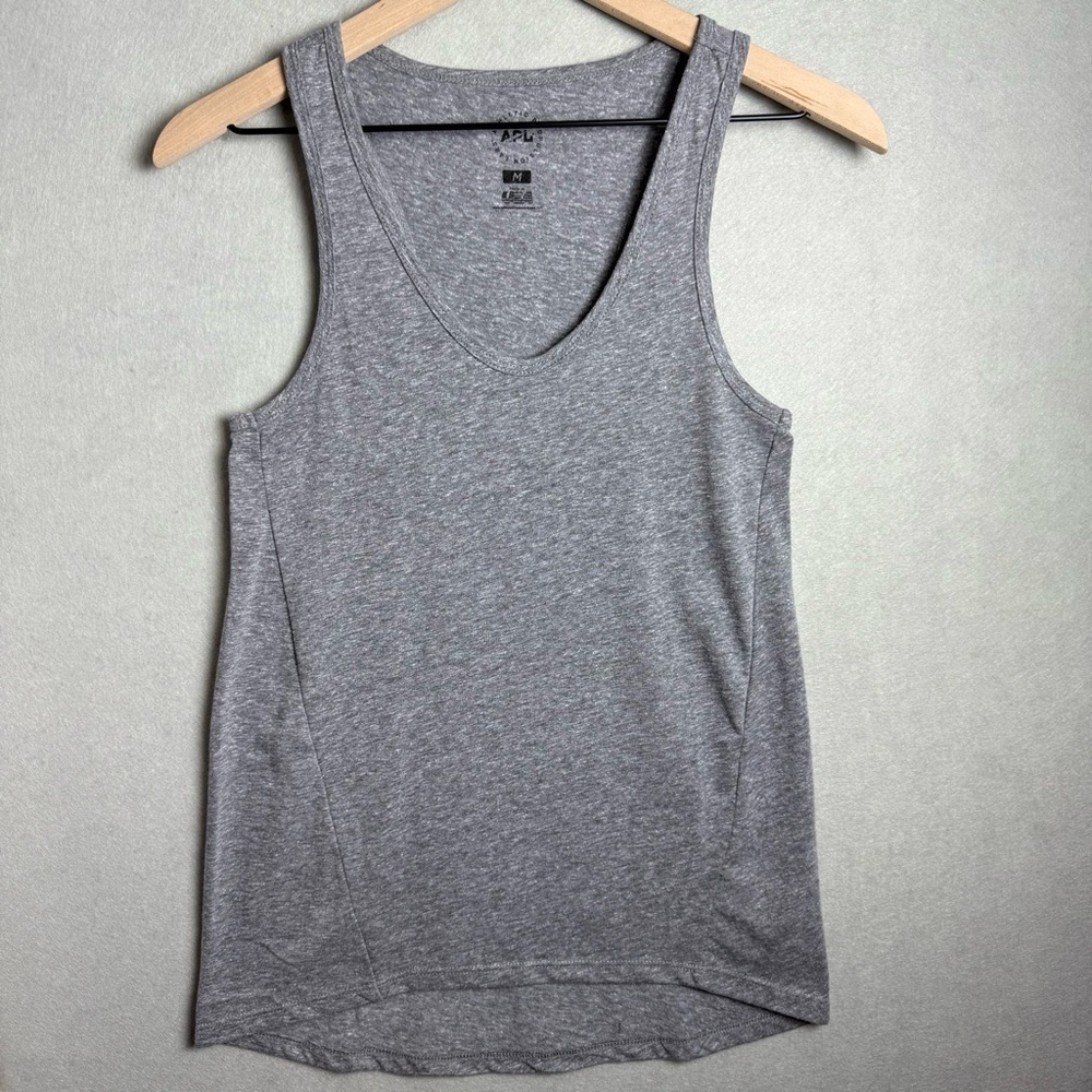 Athletic Propulsion Labs APL Women’s Gray Racerback Tank Made in USA size M
